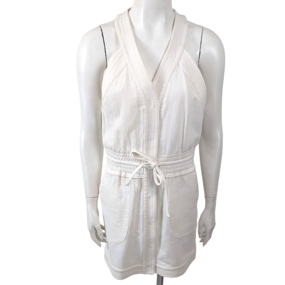 Rebecca Minkoff Sleeveless Racerback Mini Dress Womens Large White NEW Y2k - Picture 2 of 15